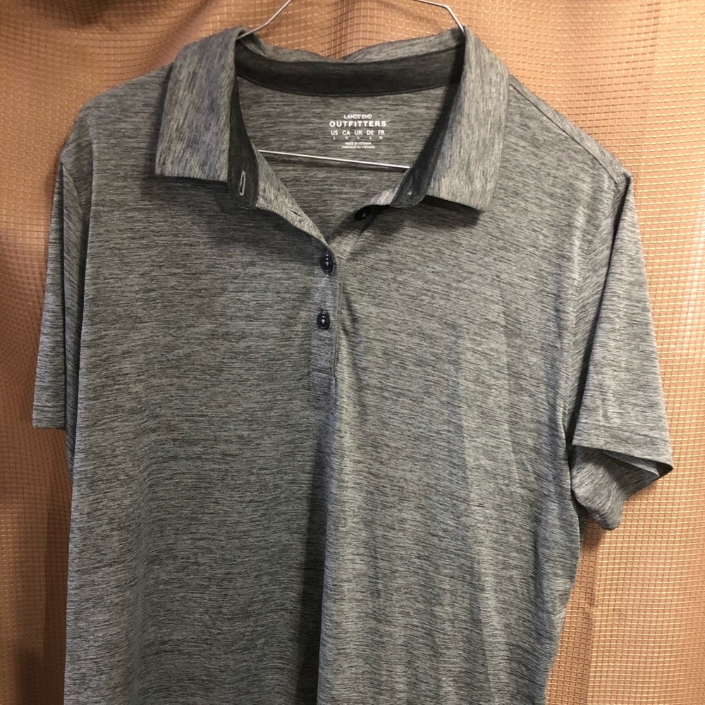 Grey short sleeve polo